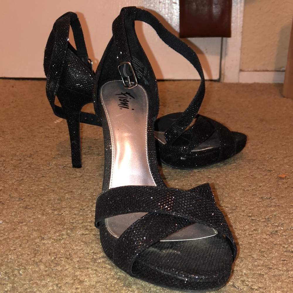 Black Sparkly High heels